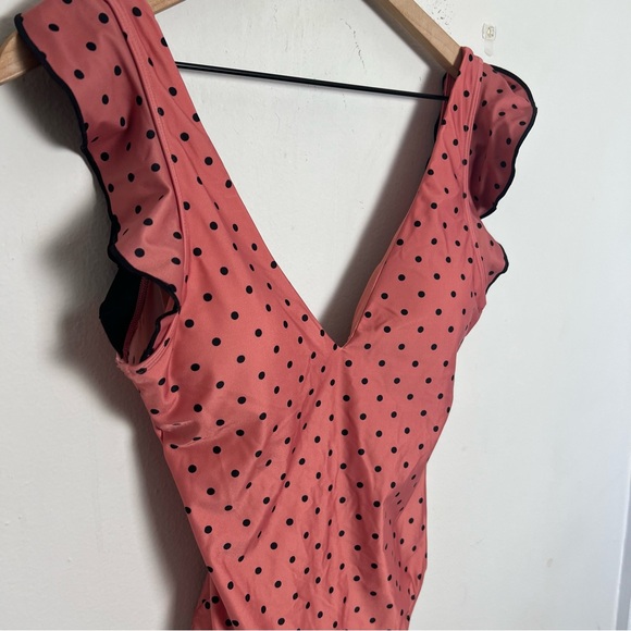 SUMMERSALT- Backflip Ruffle One Piece Pink Polka Dot Size 4 - Picture 4 of 7